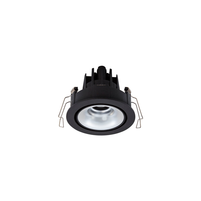 Cevon Downlight LED Recessed Round Tilt/Rotate c/w Dimmable Driver 11W 260mA CC 3K CRI97-Black/Silver