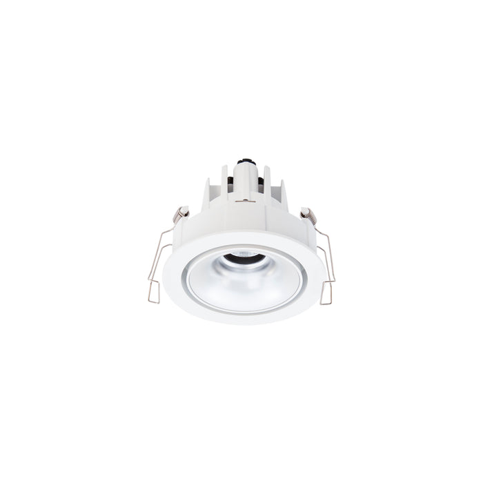 Cevon Downlight LED Recessed Round Tilt/Rotate Mini c/w Dimmable Driver 11W 260mA CC 3K CRI97-White/Silver