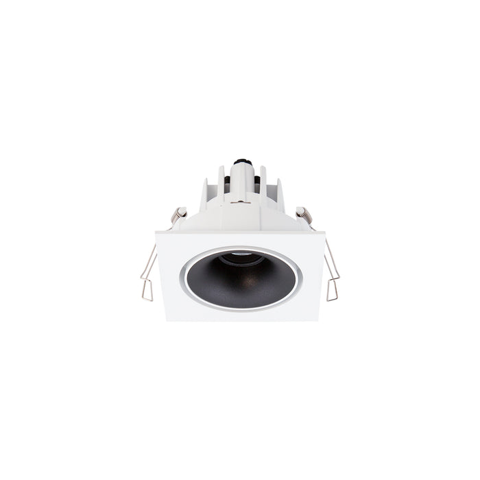 Cevon Downlight LED Recessed Square Tilt/Rotate c/w Dimmable Driver 11W 260mA CC 3K CRI97-White/Matt Black