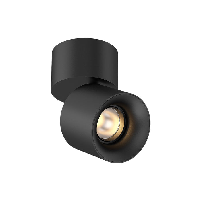 Cevon Surface Mount Tilt/Rotate Spot - Black with Matte Black Reflector 14W 3000K CRI97 60D Dimmable