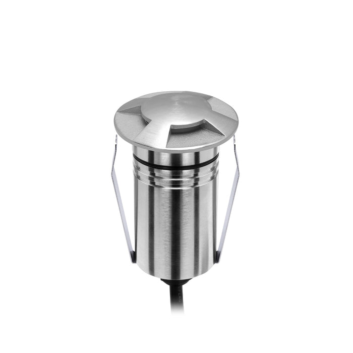 Exterior Round Four-Way Multi-Use Recess 316 Stainless Steel 2.5W 24V DC RGBW IP67