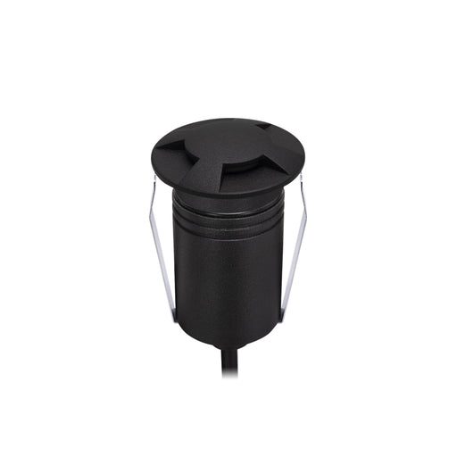 Exterior Round Four-Way Multi-Use Recess Black 316 Stainless Steel 2.5W 24V DC - Dimmable 3000K IP67