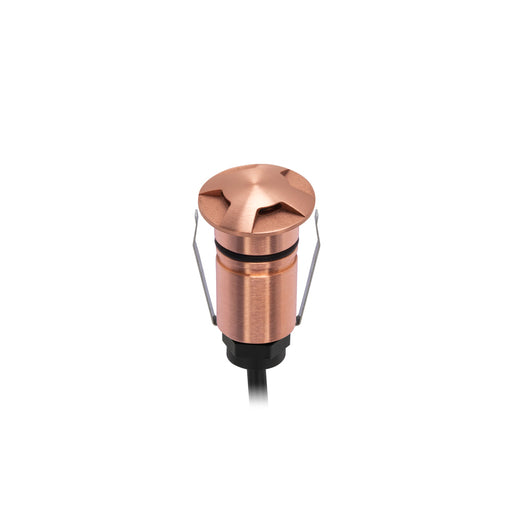 Exterior Round Four-Way Multi-Use Mini Recess Copper 1W 8-25V DC 3000K IP67