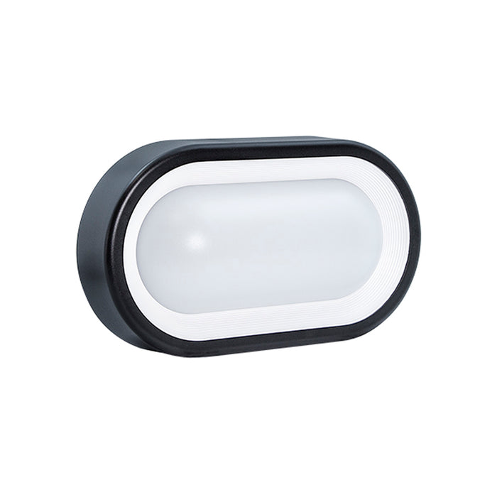 Exterior LED Bulkhead 8.5W Pri:240V 3K-Black with White