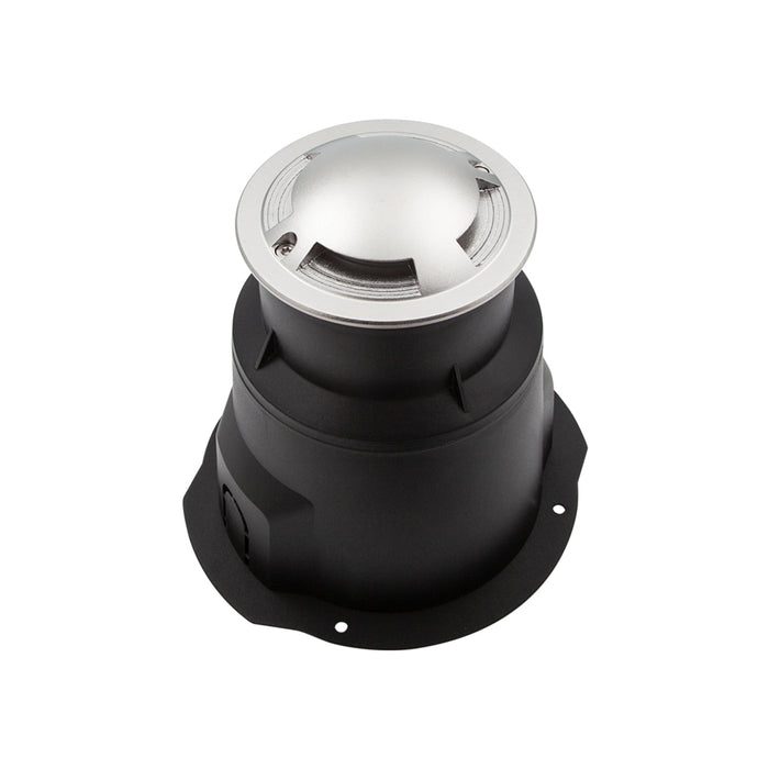 Exterior LED Inground Round 4 Way Drive Over IP67 3W 24V DC CV 2700K-StS -