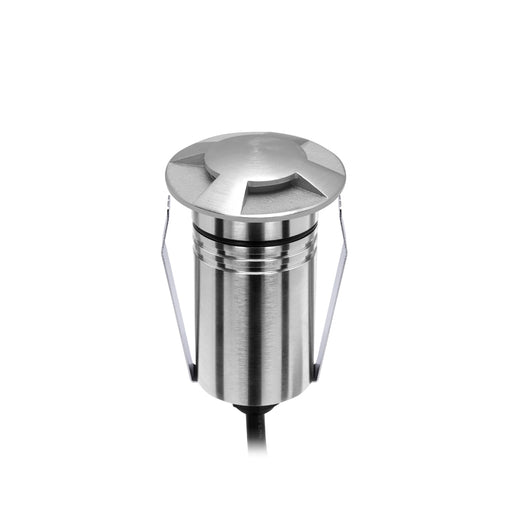 Exterior Round Four-Way Multi-Use Recess 316 Stainless Steel 2.5W 24V DC - Dimmable 2700K IP67