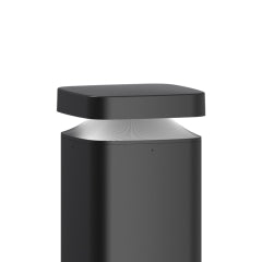 Exterior Bollard 250mm 240V Black 3000K 24W IP65 180 Degree Optics Dali2