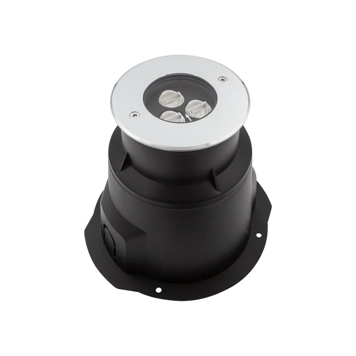 Ext Inground Round Asymmetric 45deg IP67 6W 24V DC CV 2700K-St.S