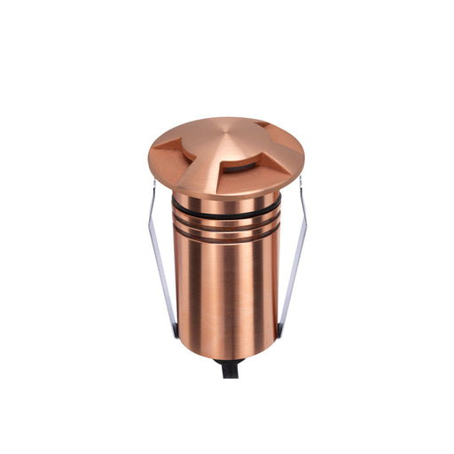 Exterior Round Three-Way Multi-Use Recess Copper 2.5W 8-25V DC 4000K IP67