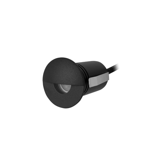 Exterior Eyelid Round Multi-Use Recess Black 316 Stainless Steel 2.5W 24V DC - Dimmable 3000K IP67 36 Degree Lens