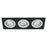 Interior MR16 Square 3 Light Tilt 12V LED Downlight Kit (Brushed Black And Polished Aluminium) - The Lighting Shop