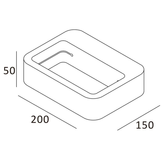 230V Interior Paintable Plaster LED Surface Mounted Wall Light (8439) 200 * 150 * 50 3000K Warm White - The Lighting Shop