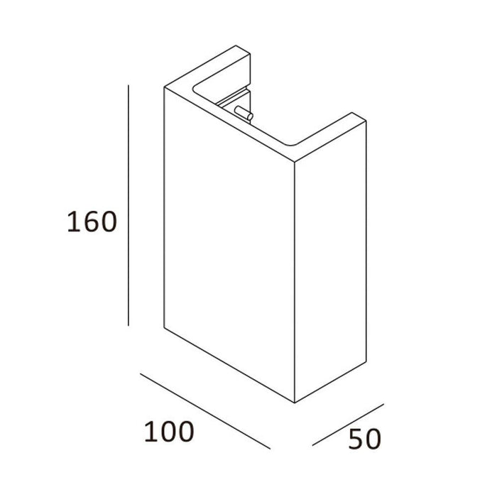 Paintable Plaster Surface Mounted Wall Light 3K (Warm White) Dimensions (mm): 100 * 50 * 160 - The Lighting Shop