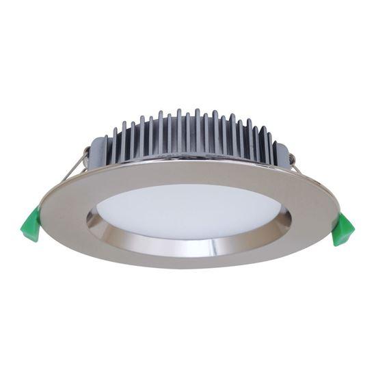 15.3W Downlight Round Retrofit Brushed Chrome CCT 15W 160Ømm * 45mmHeight - The Lighting Shop