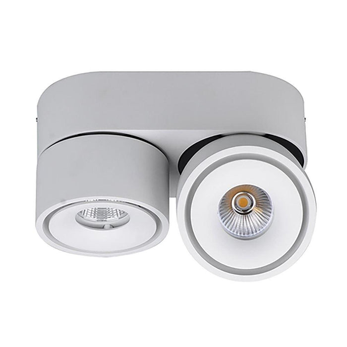 Bijou - Swivel Surface Mounted Downlight - White 3K 2 x 8W - The Lighting Shop