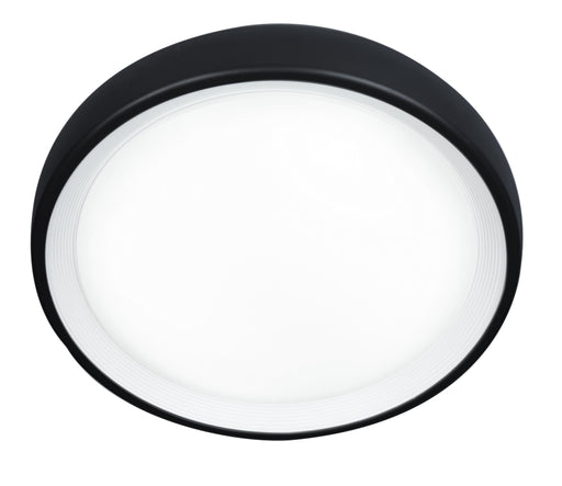 18W LED Exterior Ceiling Button Range Black 3000K Warm White D310 X H74mm - The Lighting Shop