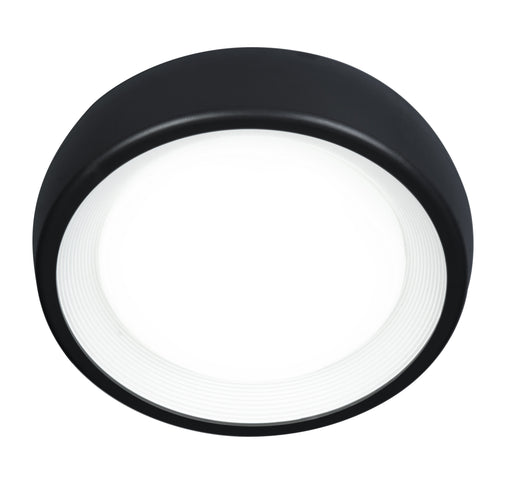 8W LED Exterior Ceiling Button Range Black 3000K Warm White D190 X H74mm - The Lighting Shop