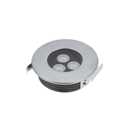 6W Exterior Recessed Deck Light Standard Round Uplight 45° IP67 2W Stainless Steel - The Lighting Shop