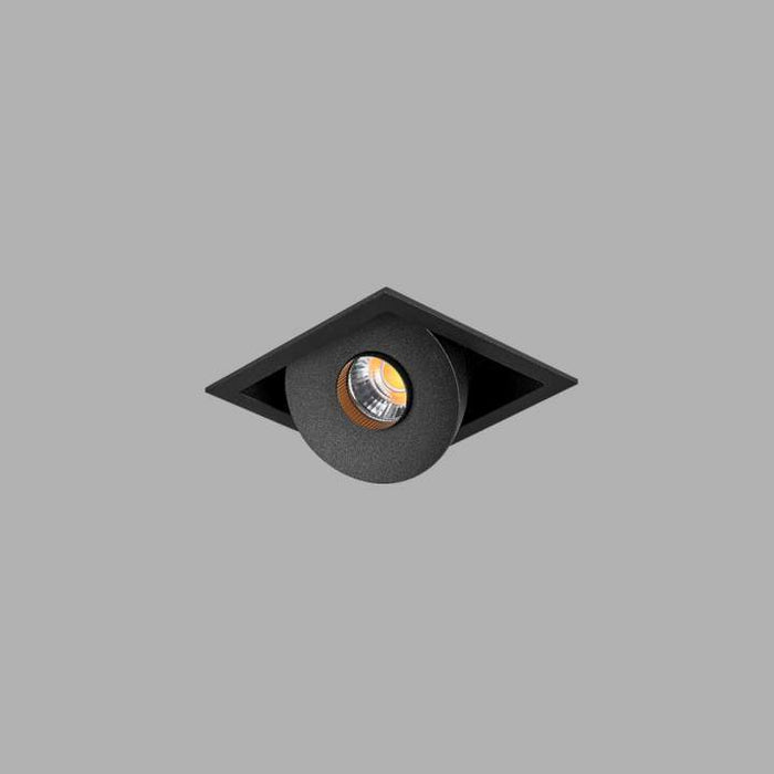 11W Cevon Sq Mini Tilt Rotate X-Low Glare Warm White 3K Black Dim: L79 * W78 * H91mm - The Lighting Shop