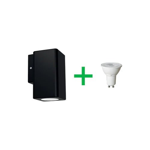 LED Byron- Square - One-Way Wall Light with GU10 Lamp - The Lighting Shop NZ